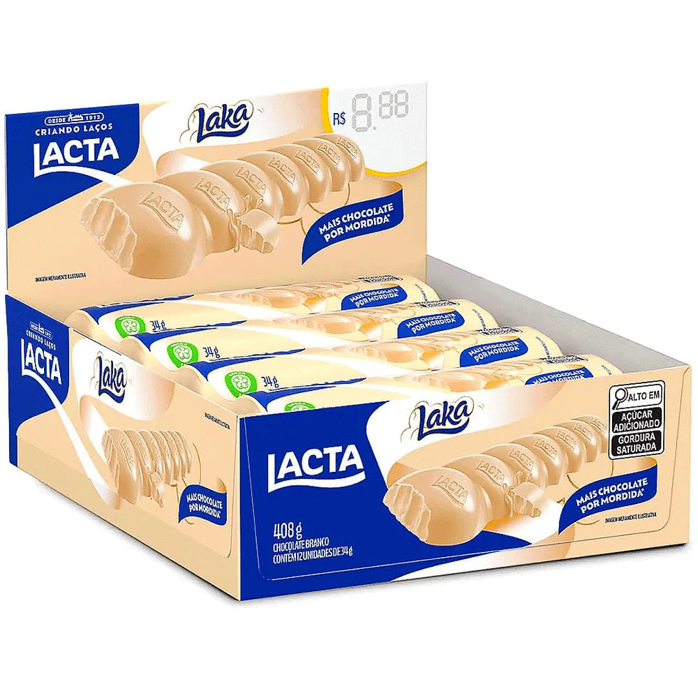 Caixa Chocolate Branco Laka – 12x34g
