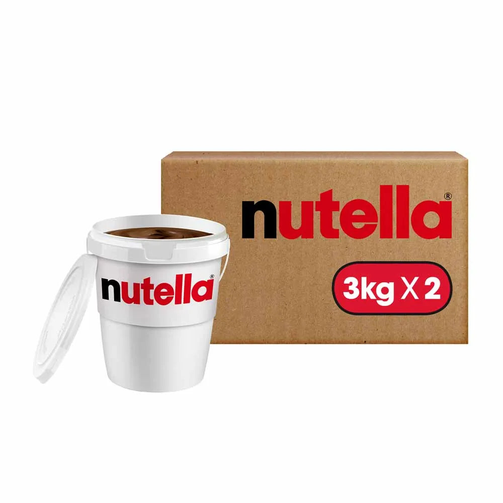 Caixa 2 Baldes Nutella 3kg (6kg Total)