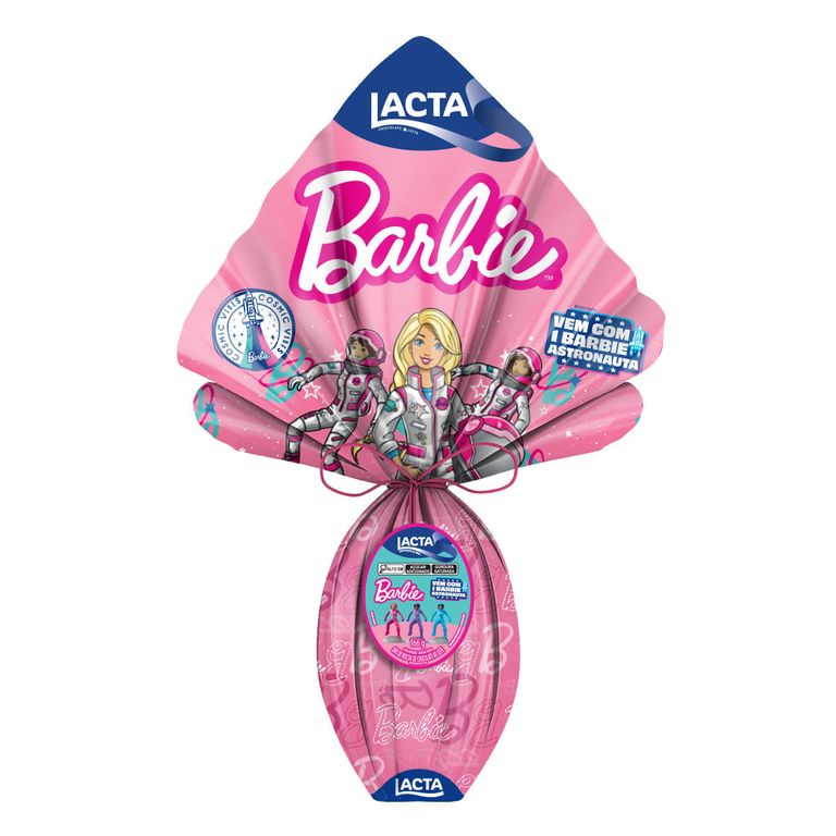 Ovo de Páscoa Lacta Barbie Infantil Chocolate ao Leite 166g