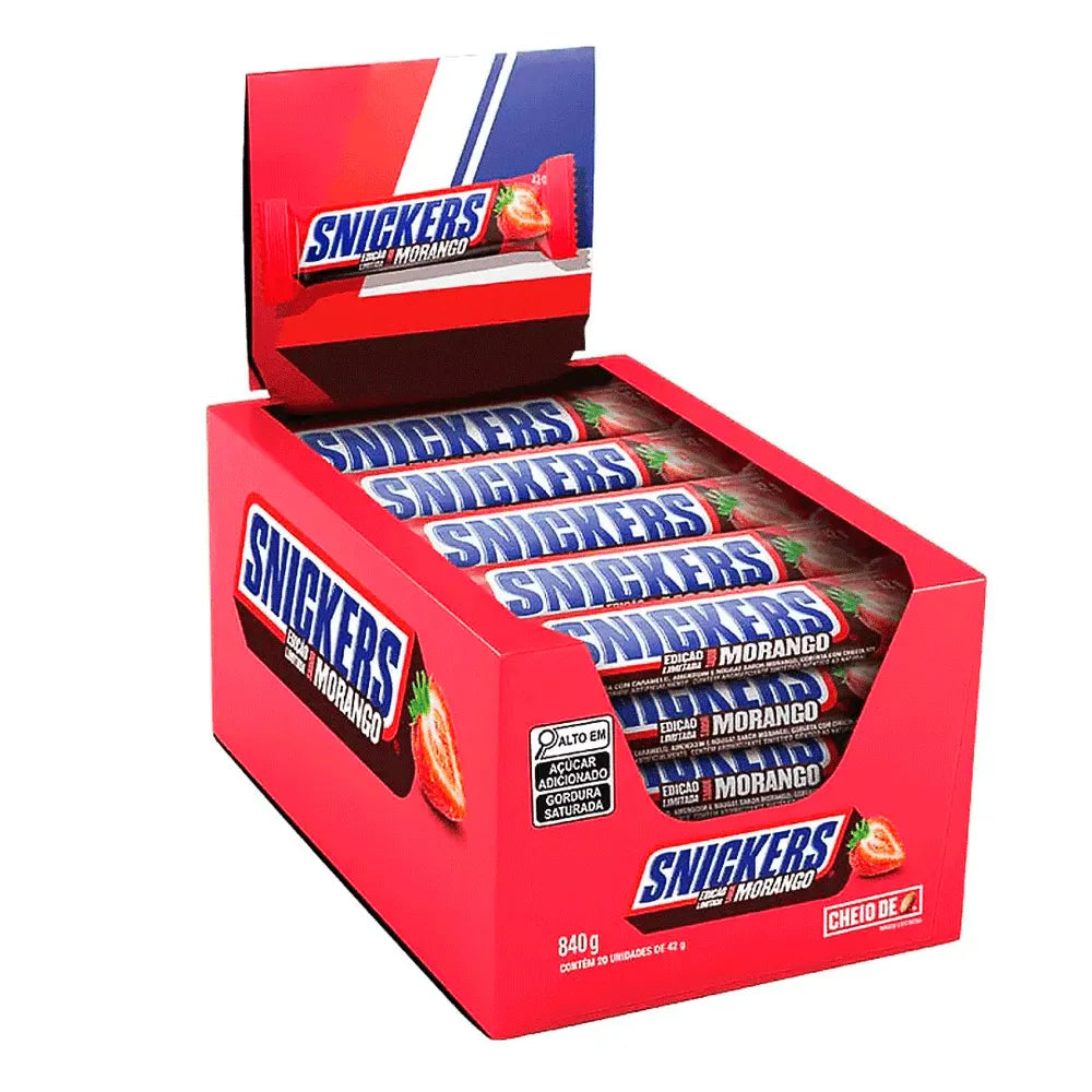 Caixa 20 Snickers – Morango