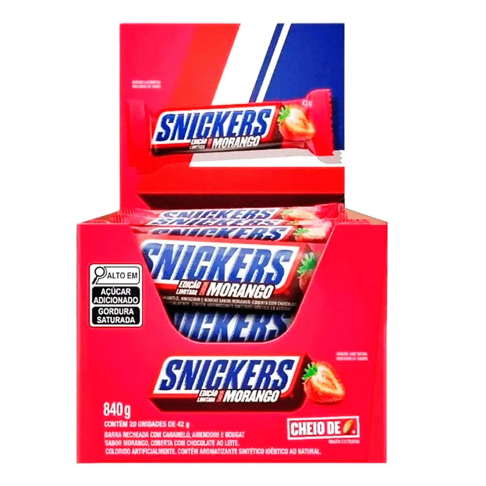 Caixa 20 Snickers – Morango