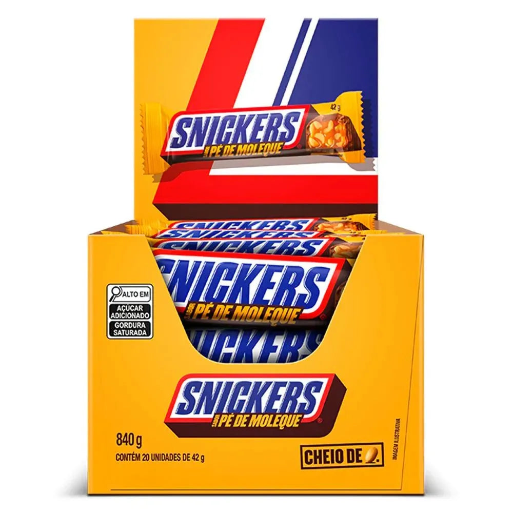 Caixa 20 Snickers – Pé de Moleque