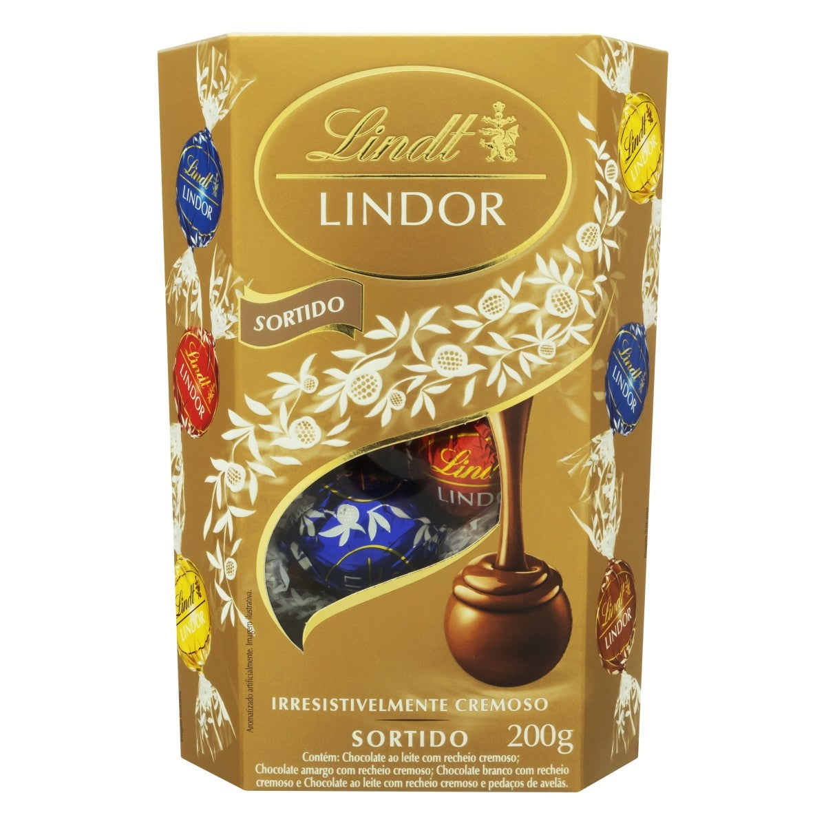 Chocolate Sortido Recheio Cremoso Lindt Lindor Caixa 200g